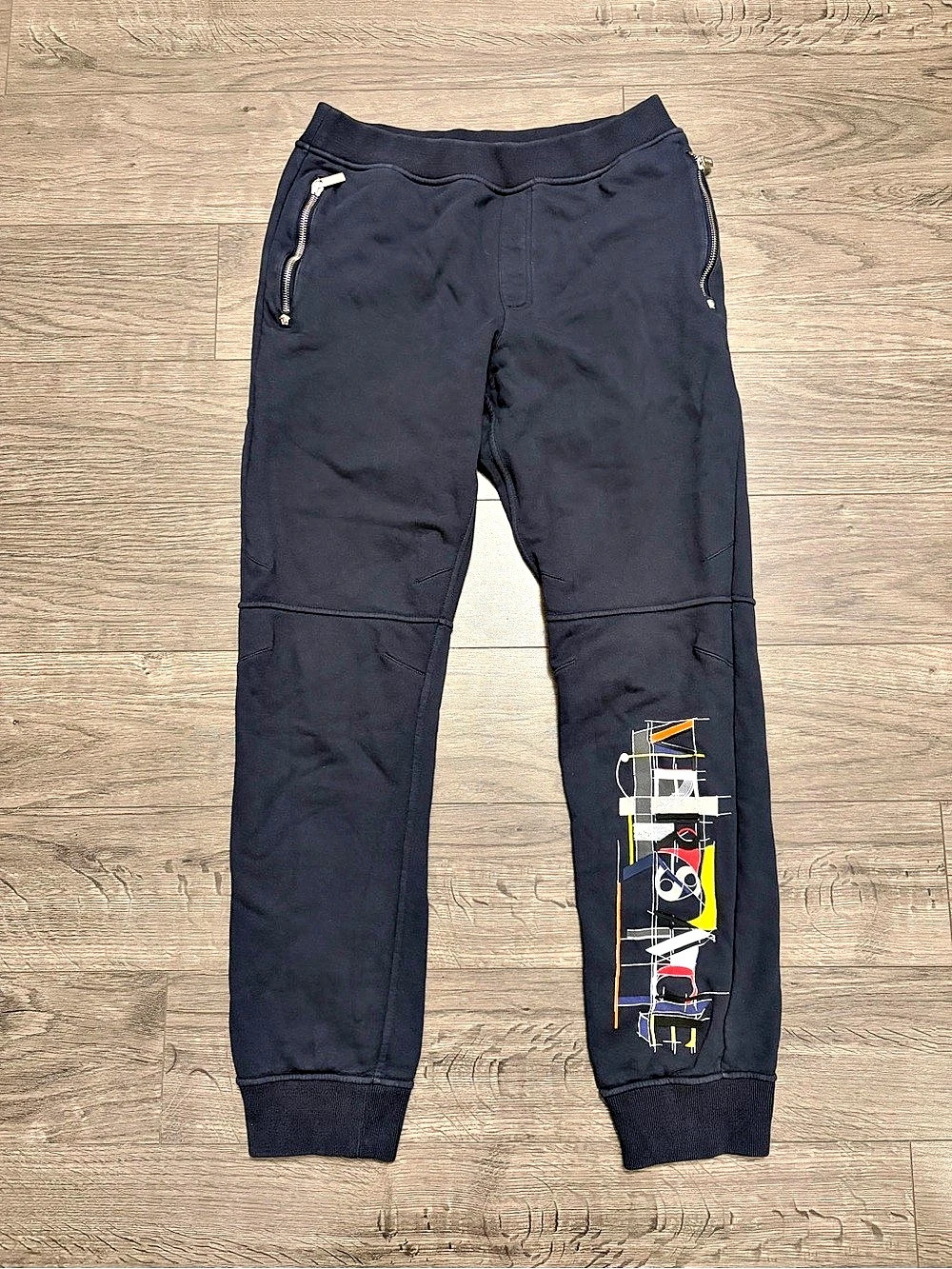 Versace Men's navy Jogger Pants Medium